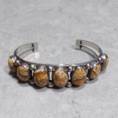 NAVAJO ナバホ Picture Jasper 7連バングル 925 NAVAJO ナバホ Picture Jasper 7連バングル 925 NAVAJO ナバホ
