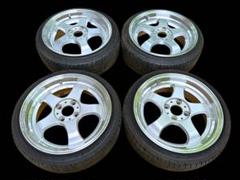 ステルスレーシング　17インチ　4本セット　最終値下げ 中古セット】STEALTH Racing 17インチ4H100 レーダー 145/40R17