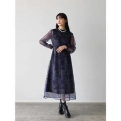 新品 ラディエイト ダークパープル 長袖ワンピース ヤマダヤ 透け感