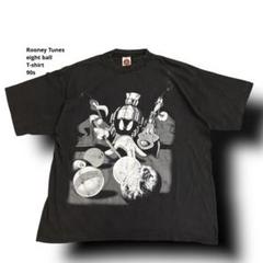 ルーニーチューンズムービーTシャツ90sビリヤードブラック鬼フェードキャラT