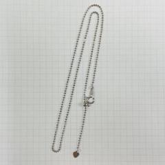 18金ホワイトゴールド カット ボールチェーン ネックレス