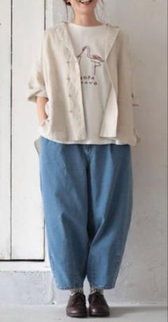 ソウルベリー　サルエルパンツ デニム soulberry デニムでつくった、まるカッコ()パンツ。 レディース