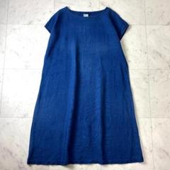 orSlow オアスロウ 0 リネン100% ロングワンピース デニム ブルー orSlow オアスロウ 0 リネン100% ロングワンピース デニム