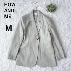 HOW AND ME　1つボタンテーラードジャケット　べっ甲　オフィスカジュアル