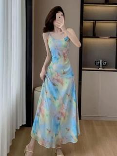 ロングワンピース❤️可愛いデザイン　春夏のお出かけコーデに