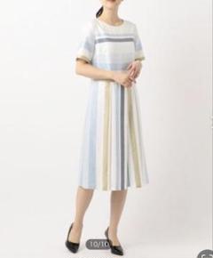 【新品】自由区　PHILEA ランダムストライプワンピース