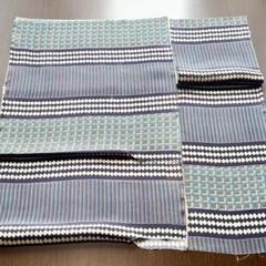 絹 織物 36×80cm (2か所切込み) 18×40cm 計4枚 古布 はぎれ