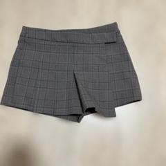 ZARA 新品 チェック ハイウエストショートパンツ　ダークブラウン　XS ZARA レザーショートパンツ XS - メルカリ