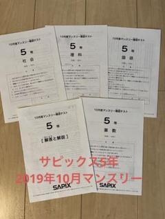 2022年最新】sapixマンスリーテスト10月5年生の検索結果 - メルカリ