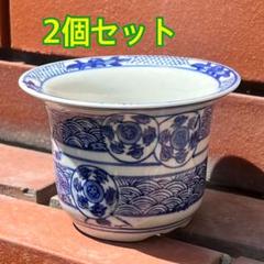 盆栽鉢　盆栽　染付　唐人の図　アンティーク盆栽鉢　茶道具　１客 Amazon.co.jp: 盆栽鉢 盆栽 染付 唐人の図 アンティーク盆栽鉢