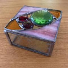 ステンドグラス 小物入れ アンティーク