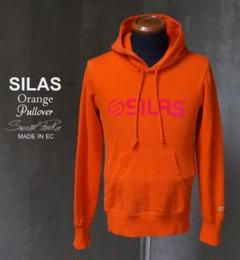 UK ロンドン SILAS オレンジ スウェット プルオーバーパーカー フーディのサムネイル