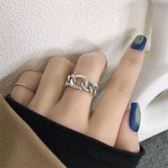 b03☆大人気 指輪☆シルバー 韓国 フリーサイズ 601