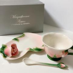 MEISSEN バラの花柄 磁器皿 18㎝二枚組 MEISSEN バラの花柄 磁器皿 18㎝二枚組