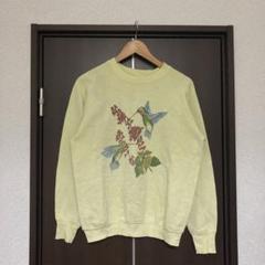 90s FRUIT OF THE LOOM スウェット ハンドプリント M相当