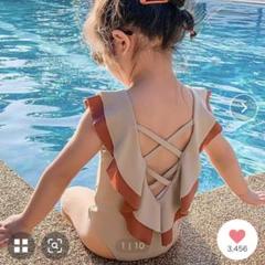 おそろい女の子用水着　130cmと100cmの2点セット