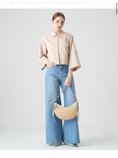 ＊未使用タグ付き【アナイ】パンツ　ドロスト　ストレッチ　テーパード　水色　３６ 2025年最新】アナイ パンツの人気アイテム - メルカリ
