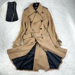 ⭐︎美品⭐︎HYKE ロングトレンチコート ライナー付き ベルト ベージュ 2 M グリーン 現HYKEトレンチコート ライナー付き ベルト ベージュ 1