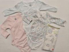 プチバトー3枚、UNIQLO新品　ベビー肌着セット60-70cm