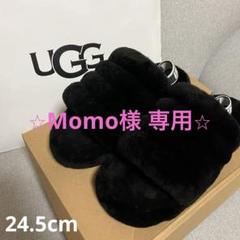 【希少！新品未使用】UGG ブラックファーサンダル⭐︎23.5 美品】 UGG ファーサンダル ブラック 24.5cm - メルカリ