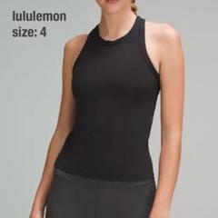 ルルレモン　タンクトップ　６　黒　新品未使用 Lululemon Tank Top Womens 4-6 Black Sleeveless Geometric