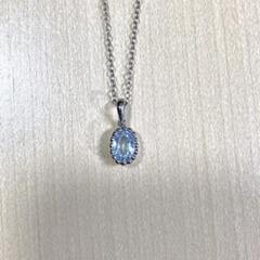 ブルートパーズ silver925ネックレス 約40cm