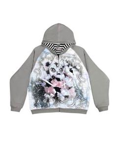 CFIERCE Bunny Print Loose Sweater パーカー
