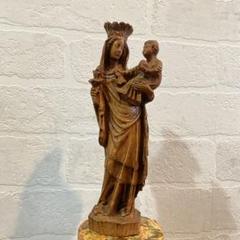 1900sアンティーク 木彫りの聖母子像 21cm 1900sアンティーク 木彫りの聖母子像 21cm 1900sアンティーク
