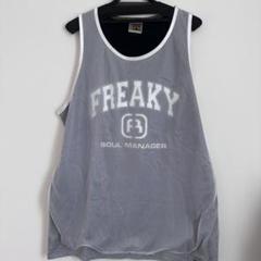FREAKY フリーキー メッシュタンクトップ XL 黒/白