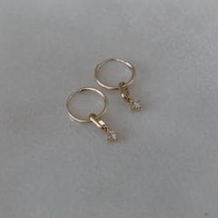 ゴールドフープピアス ダイヤモンド