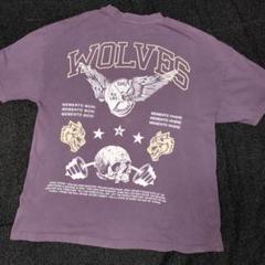 【限定】ダルクスポーツWOLVES スカル ウルフ TパープルメンズM表記L相当