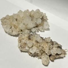 【秋田県産】 水晶原石 綺麗なクラスター 国産 かなり貴重な水晶のセットです。