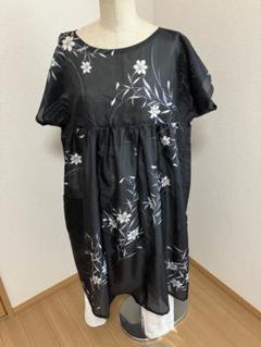 t23 チュニックブラウス 着物リメイク 正絹 Vネックブラウス