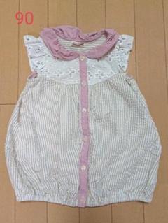 ワンピース 90 発表会 ふっくら シワ加工 キッズ Branshes