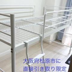 ニトリ スチールミドルベッドセパタ ロフトベッド 白 取り扱い説明書付