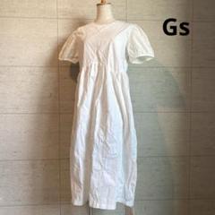 【新品未使用】Bibiy. ハート柄刺繍パフスリーブロングワンピース ホワイト Gs【タグ付き・未使用品】リボン刺繍パフスリーブロング