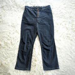 AOZORA Blue Heaven ガゼットデニムパンツ　インディゴ　極美品 AOZORA強撚ブラックデニムロングガゼットパンツ(MENS