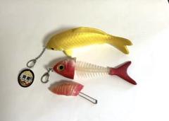 未使用 プニプニ錦鯉 魚•キーホルダー 3点のサムネイル