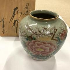【美品】九谷焼　花瓶　清峰造　木箱入り m59968110113_1.jpg?1731151492