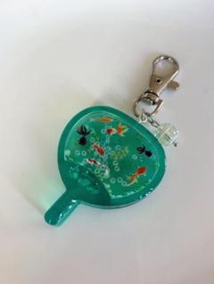 No115 シャカシャカキーホルダー 金魚 うちわ