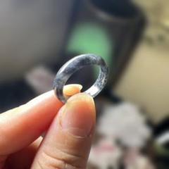 本翡翠　高品質、天然ミネラル魔除け黒混色細身バングル 本翡翠、盆休み用魔除け、厄除け、夏天然ミネラル黒混色通常版