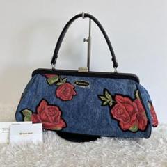 シンクビー！　花柄デニムハンドバッグ 中型 シンクビー！ 花柄デニムハンドバッグ 中型 - メルカリ