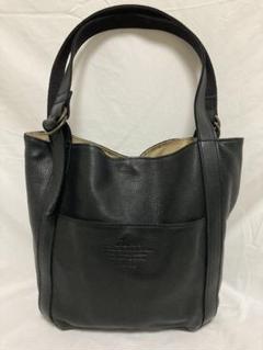 ☆美品☆ダコタ　本革ダブルリングトートバッグ／ブラックのサムネイル