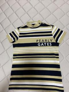 PEARLY GATES ストライプ ハイネックシャツ
