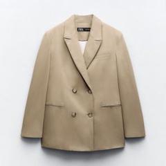 ZARA トップステッチ オーバーサイズ ブレザー