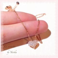 Heart micro pave necklace