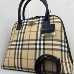 【美品】バーバリー　ハンド/ショルダーバッグ　2way ノバチェック　PVC ☆Burberry☆バーバリー☆2way☆ショルダーバッグ☆ノバチェック☆
