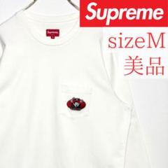 美品　Supreme ヴァンパイアボーイ刺繍ロンT "White" Mサイズ