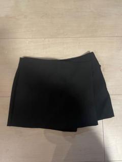 黒 ミニスカート 後ろポケット付きのサムネイル