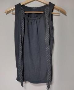 Comfort basic ノースリーブ ブラック トップス